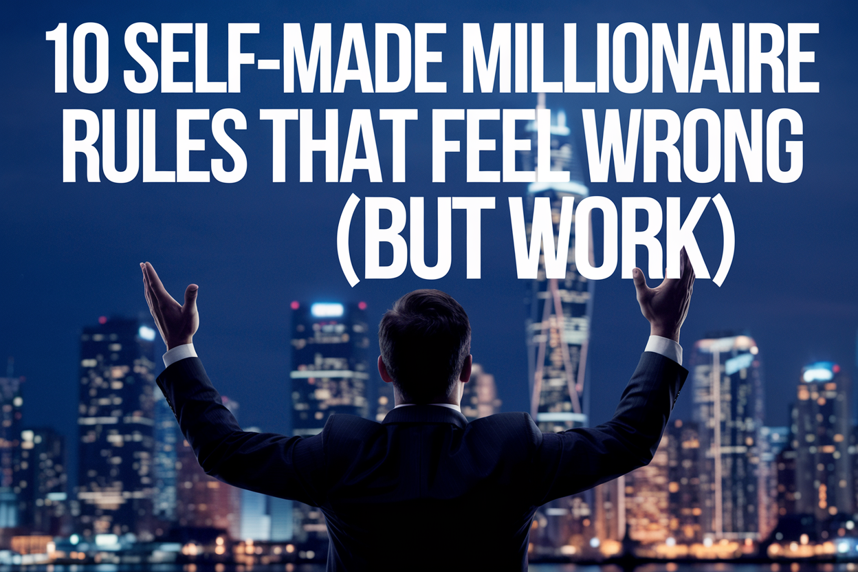 10 self-made millionaire rules that feel bad (but work)