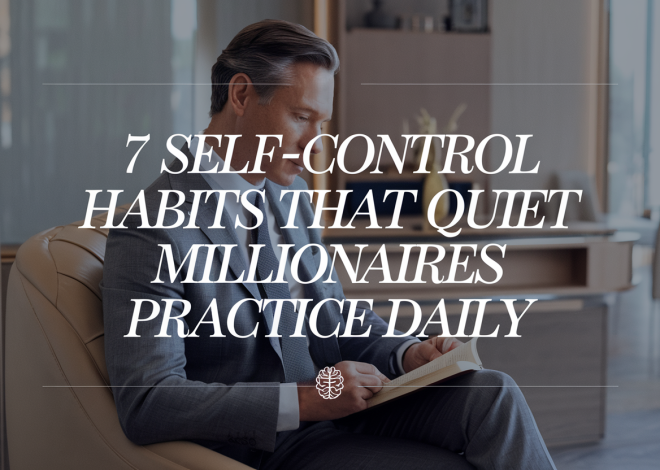 7 habitudes de maîtrise de soi que les millionnaires calmes s’entraînent quotidiennement
