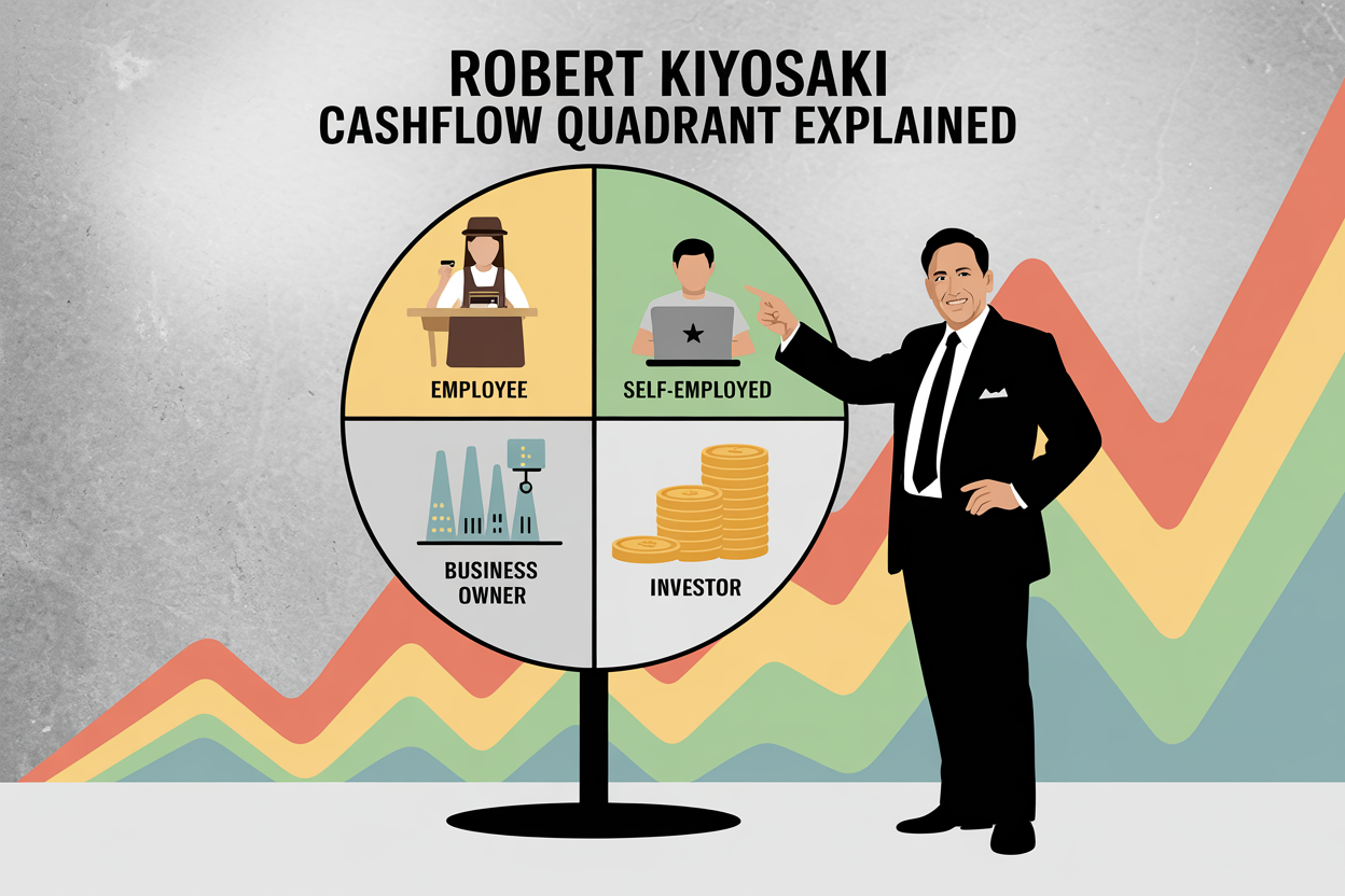 People who build wealth include Robert Kiyosaki’s cash flow quadrant