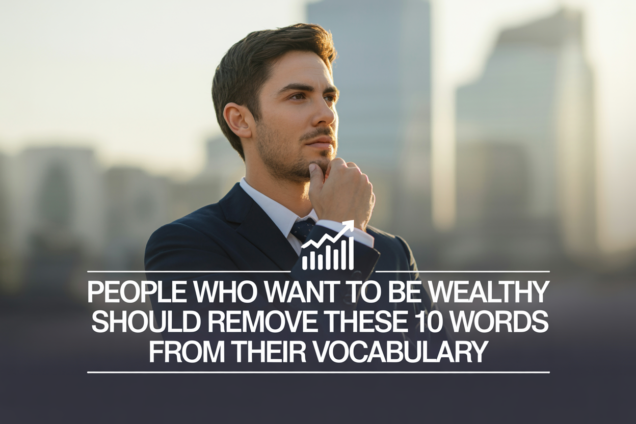 People who want to be rich should remove these 10 words from their vocabulary