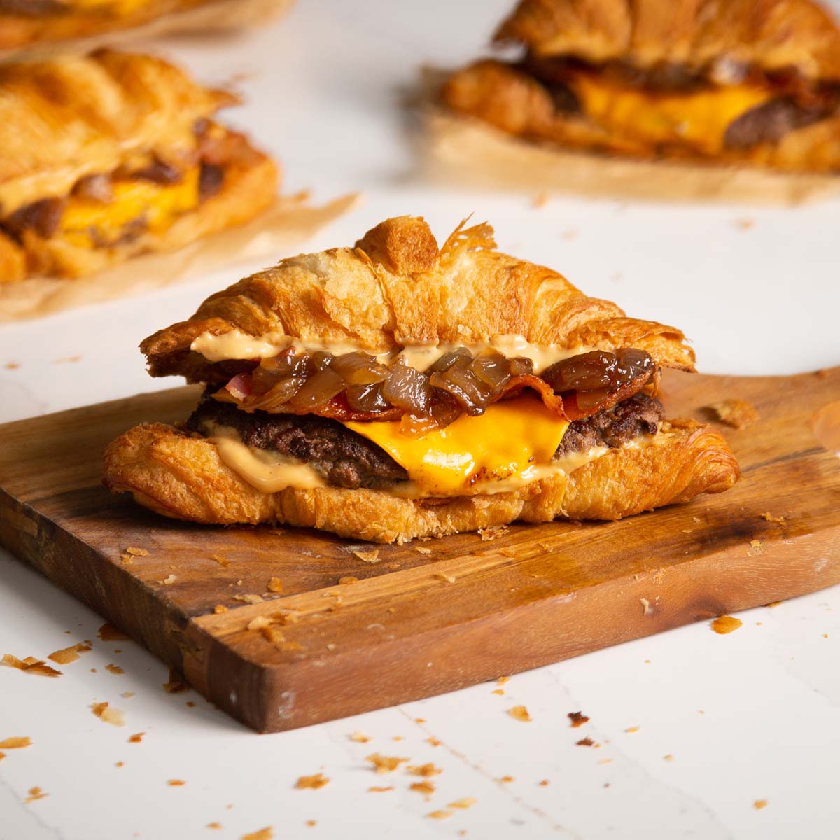 Croissant Bacon Cheeseburgers | Don’t Go Bacon My Heart