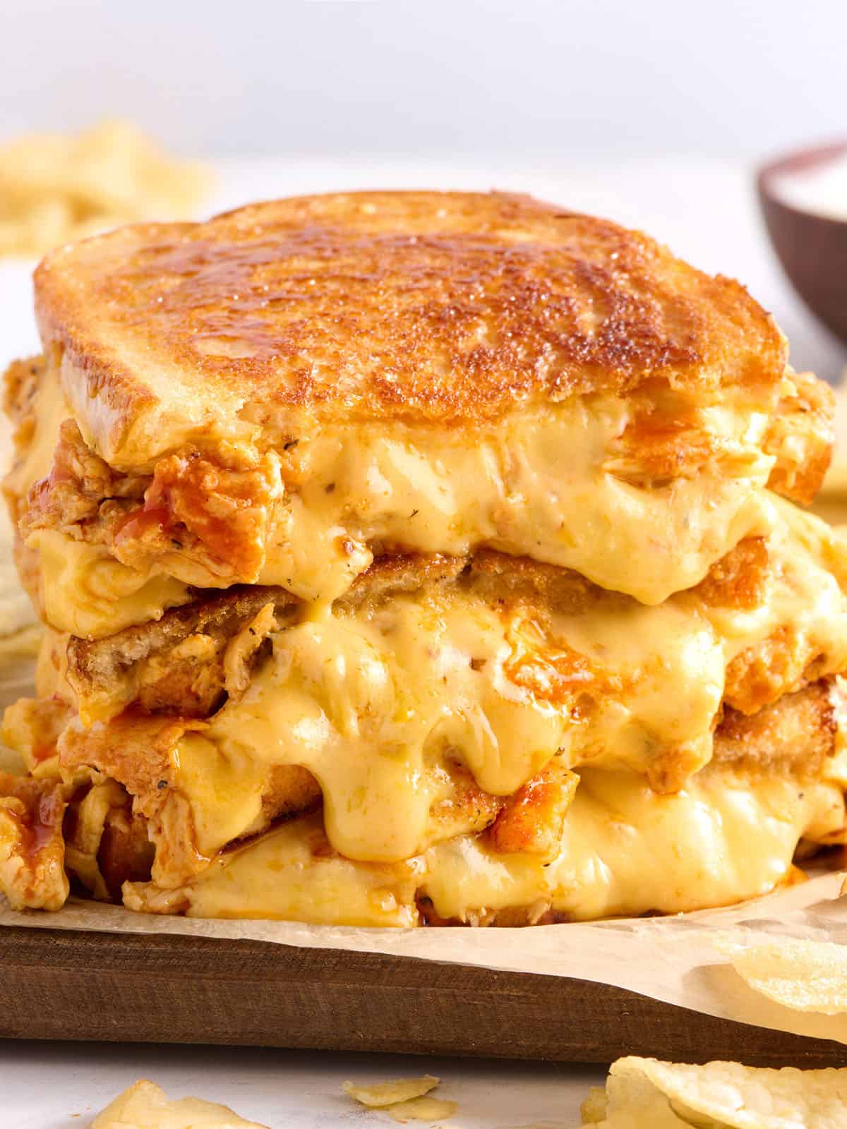 Buffalo Chicken Grilled Cheese