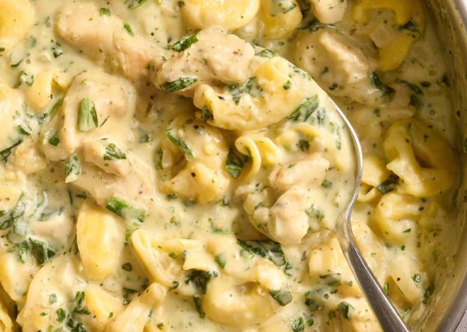 Creamy Chicken and Tortellini Skillet